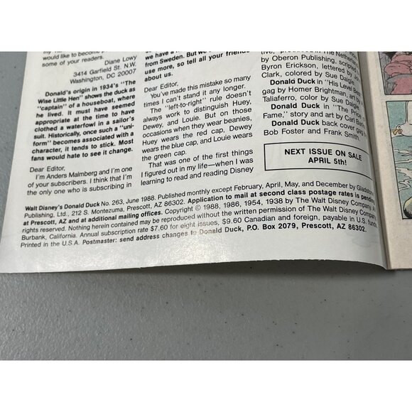 Gladstone Walt Disneys Donald Duck Comic No.263 June 1988 Vintage Bagged Boarded - Picture 3 of 6